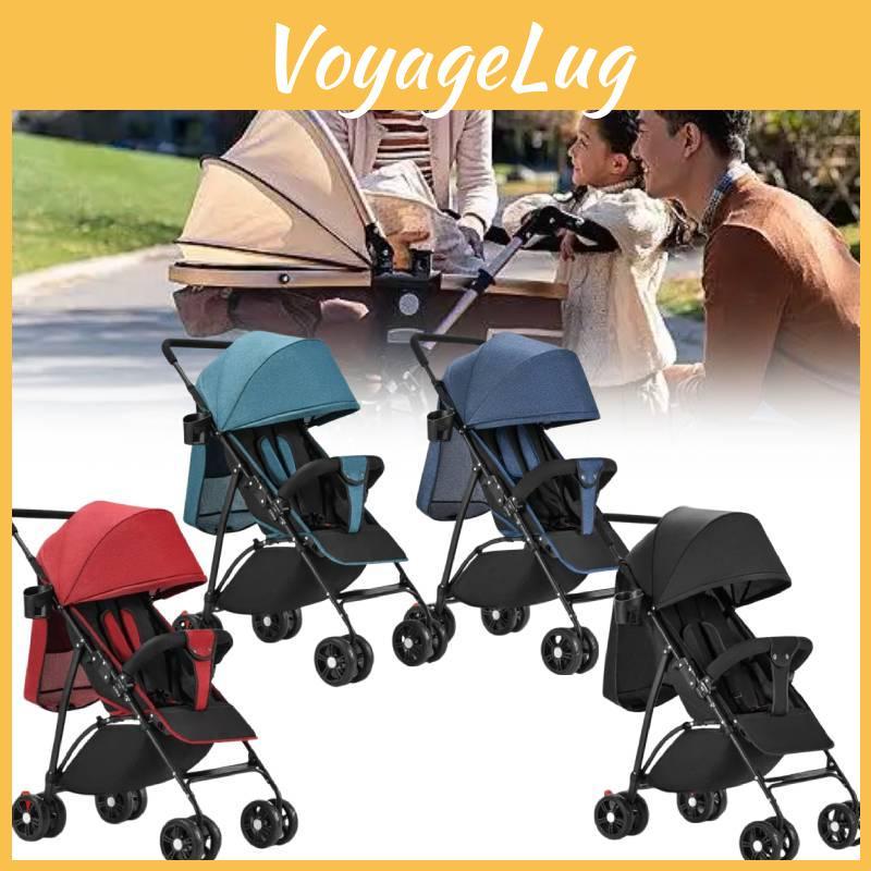 Solid Four Color Wheeled Baby Stroller Lightweight Foldable Convertible Seat