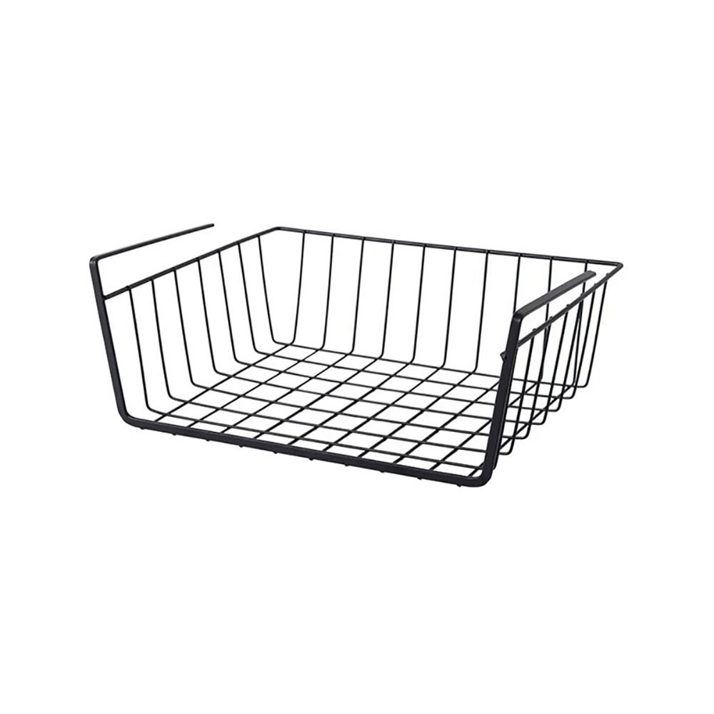 1Pcs Under Table Cabinet Storage Rack Desk Wardrobe Holders Hanging Mesh Basket