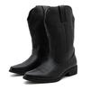 Autumn and winter new high boots boots cowboy boots embroidered pointed high heel western size leather boots