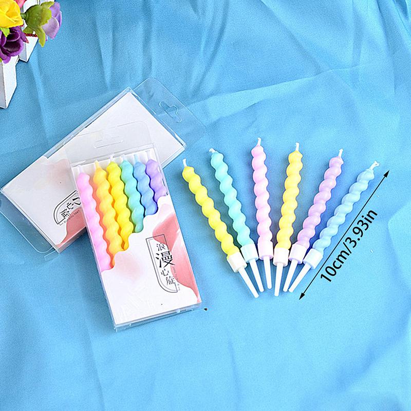 Romantic Heart Thread Candle Creative Party Cake Art Candle Cartoon Birthday Romantic Colorful Fresh Baking Decoration