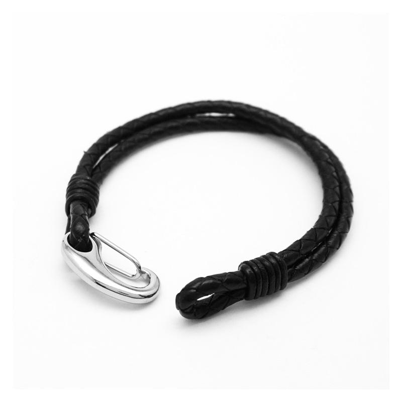 

Панк Ретро Металлический Браслет с Застежкой-Лобстером для Мужчин Ручной Работы Плетеный Кожаный Вощеный Шнур Унисекс Подарок Повседневный Вечерний Циркониевые Аксессуары Resizable