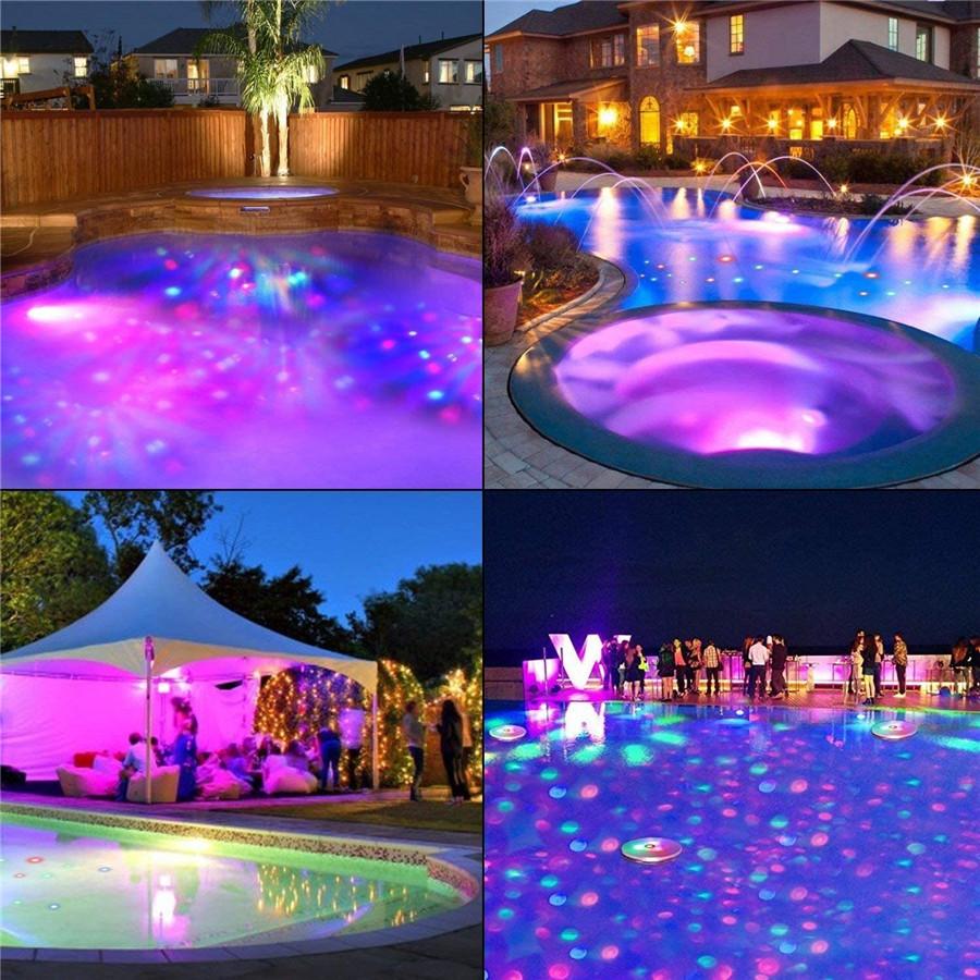 Battery Powered Floating Underwater Fountain Light Waterproof Swimming Pool Aquarium Lights Disco Party Spa Baby Bath Light