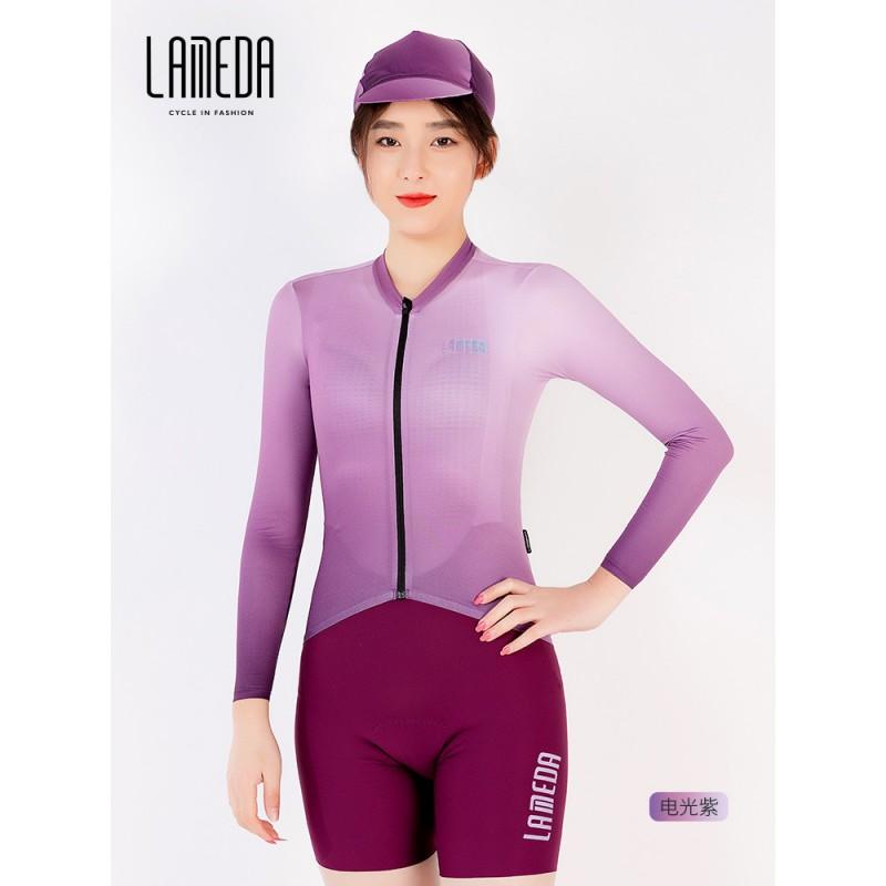 Womens Cycling Jersey Long Sleeve Breathable Quick-Dry Mountain Bike Top Outdoor Riding