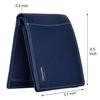 Oliver Blue Leather Wallet for Men, 6 Card Slot