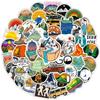 50 100Pcs Outdoor Travel Stickers Hiking Adventure Wilderness Camping Vinyl Decal Water Bottle Laptop Cup Car Waterproof