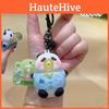 Wear Pandas Clothes Blow Bubbles Keychain Animal Keyring Backpack Gift Pendant