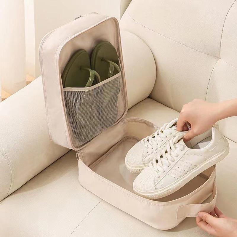 Portable Shoe Bag Dustproof Waterproof Large Capacity Foldable Storage Organizer for Travel Gym Daily Use 1Pcs