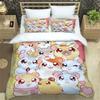 3D Printing Cartoon Lovely Hamtaro Bedding Set Duvet Cover Pillow Set Birthday Gift Children Quilt Cover Bedding Home Textiles