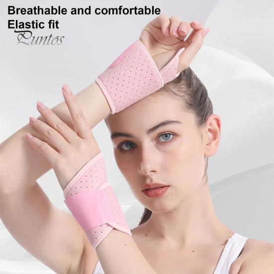 Sports Wristband Wrist Brace with Fastener Tape Adjustable Breathable Fabric Compression Support Wrist Wrap Fitness Joint Support Wrist Guard