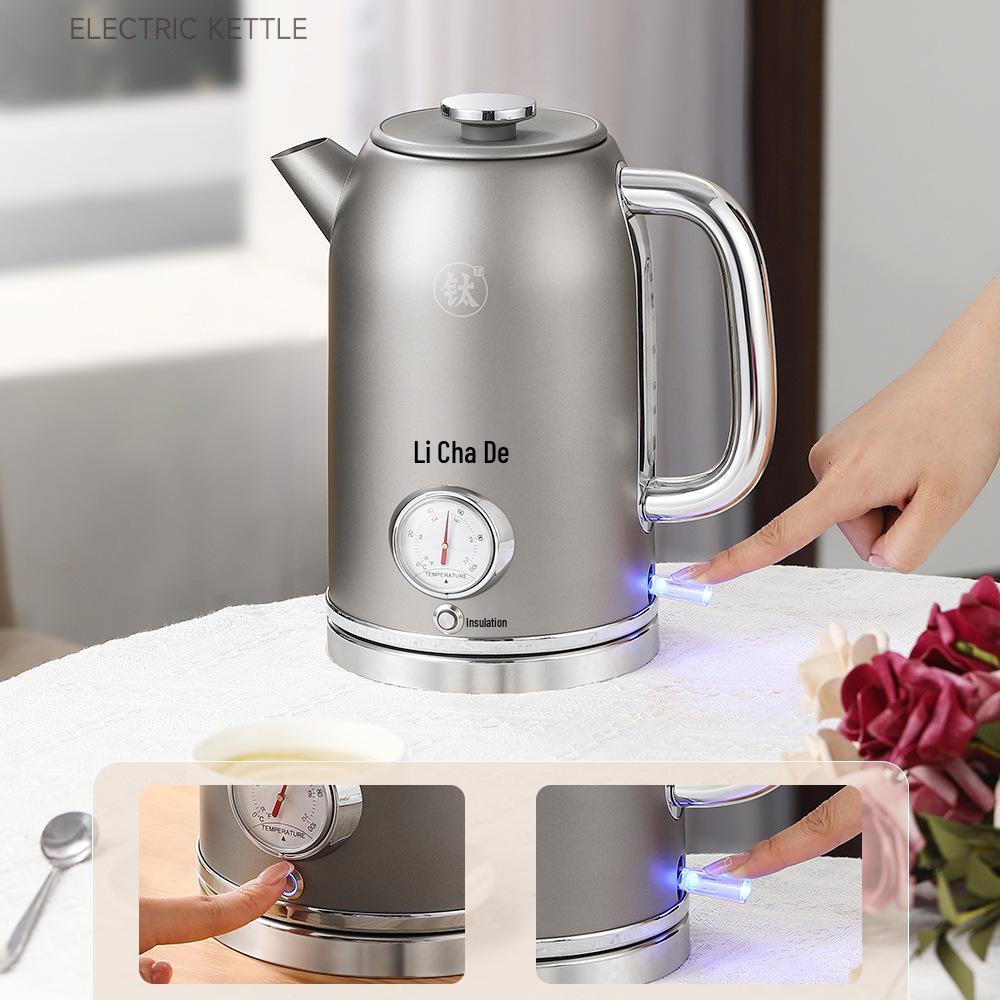 Smart Home 2L Pure Titanium Electric Kettle for Tea Brewing with Integrated Heating and Insulation