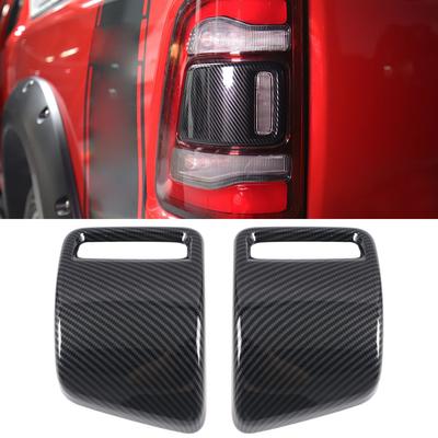 Dodge Ram 1500 2019 2020 2021 için Karbon Fiber ABS Arka Stop Lambası Kapak Trim