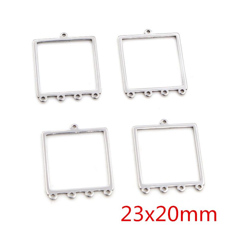 

10pcs/lot 316 Stainless Steel Charms Geometry Metal Stamping Blanks DIY Porous Connector Pendant Necklace Earring Accessories