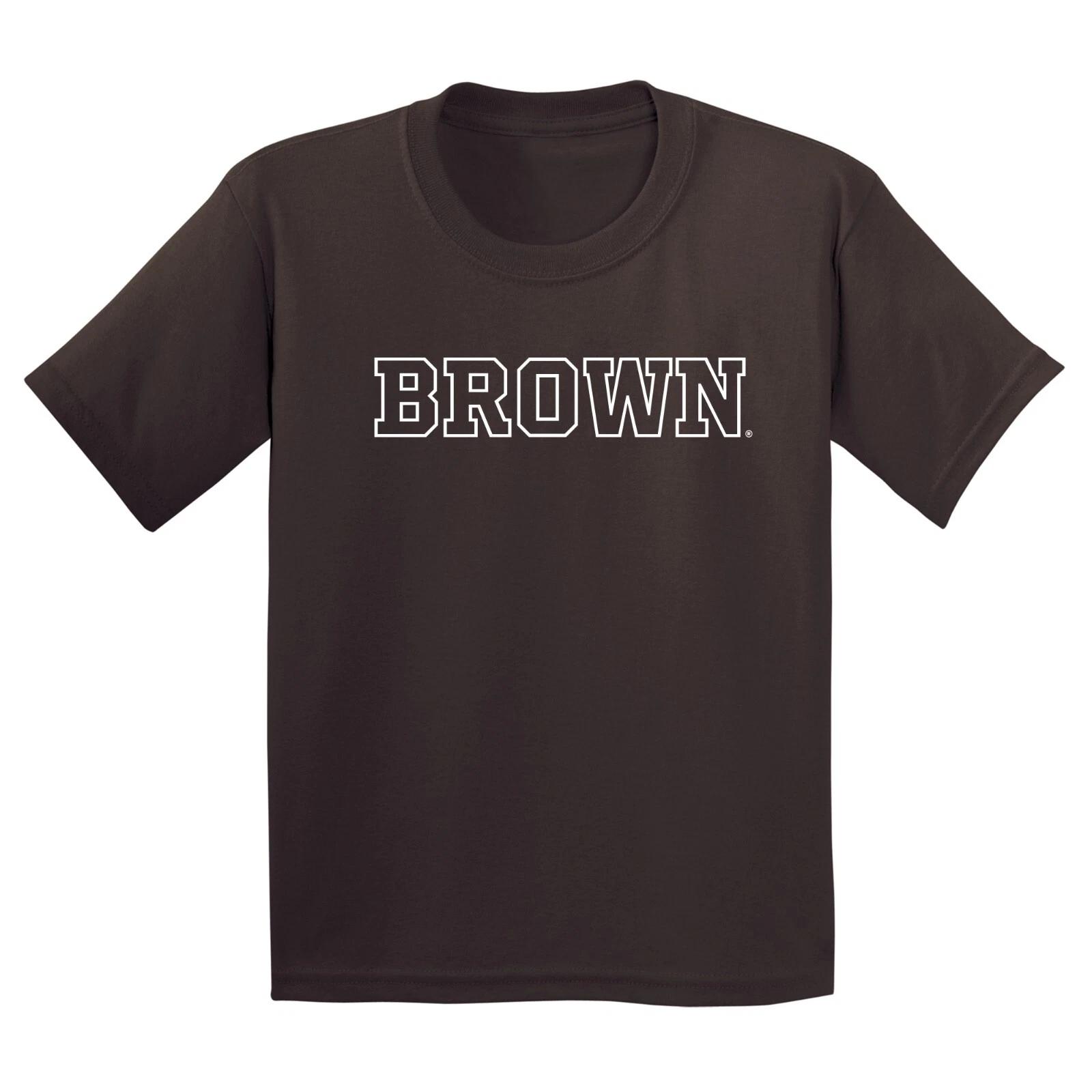 Brown University Bears Basic Block Youth T-Shirt - Dark Chocolate L