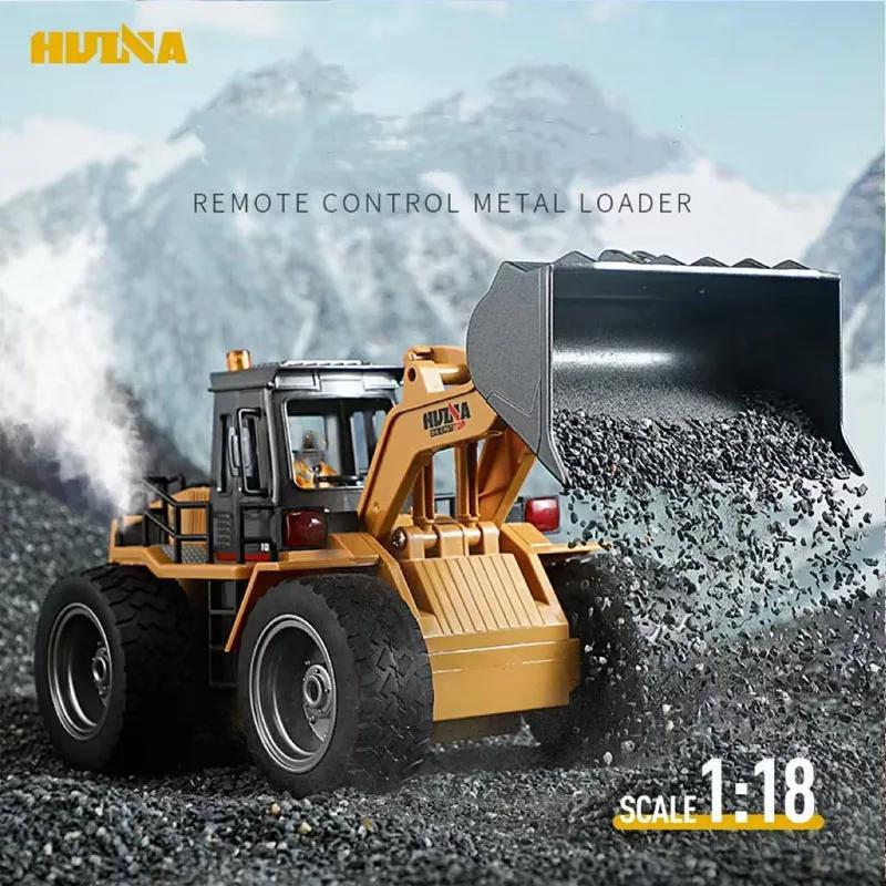 HUINA 1560 1/18 Rc Dozer Alaşım Traktör Modeli 2.4G RC Paletli Radyo Kontrollü Araba Kamyon Mühendislik Aracı Erkek Oyuncakları Hediyeler