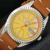REFURBISHED SEIKO 5 AUTOMATIC 6309A VINTAGE JAPAN MENS YELLOW WATCH A440709-4 Sk-a440709