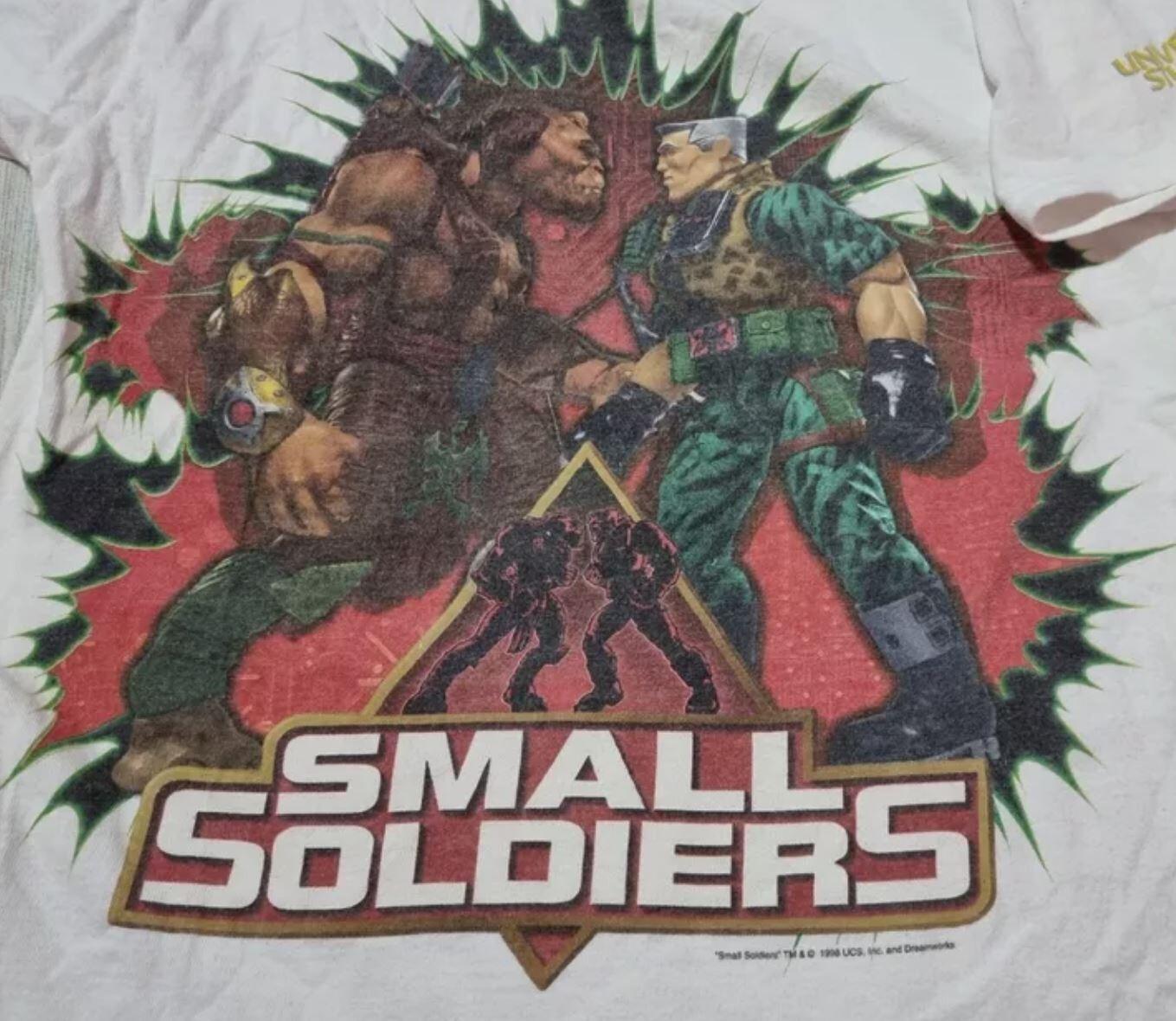

26 Small Soldiers Movie Promo T-Shirt 1998 Men s Size M white Archer Chip Hazard Unisex T-Shirt XXXXL
