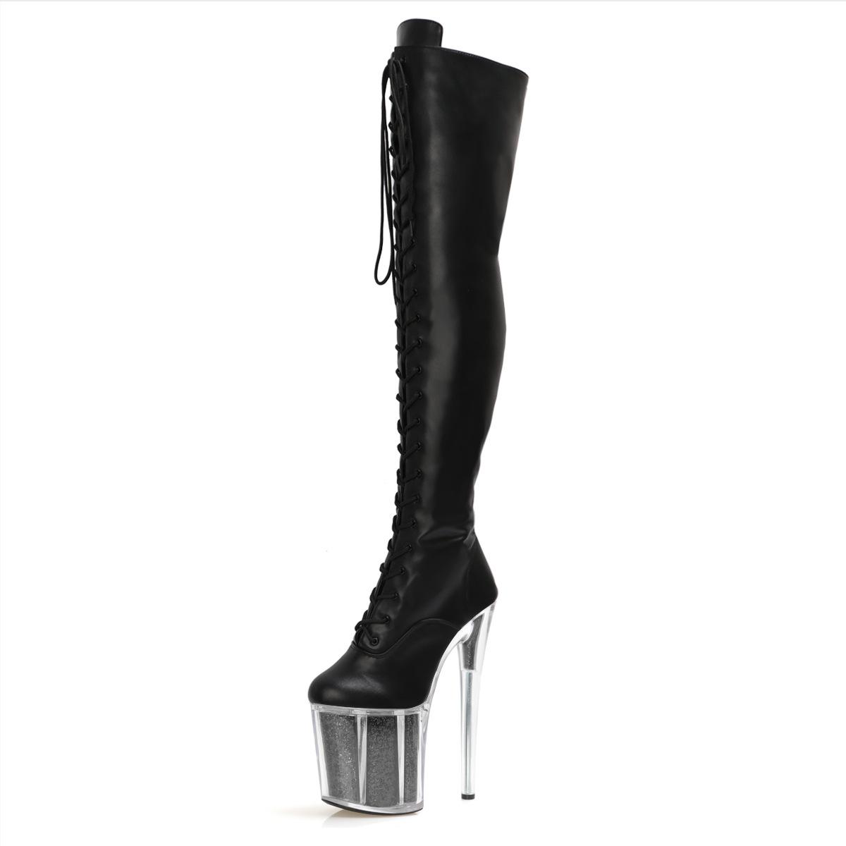 

Sexy Women s Boots Over The Knee New Nightclub Model Sandals Party Club Evening Dress Pumps 20CM Stiletto Zipper Women Shoes 46