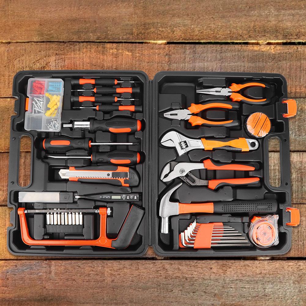 100Pcs/Set Wrench Screw Bits Pliers Repair Tool Set Hand Tool Kit with Storage Case