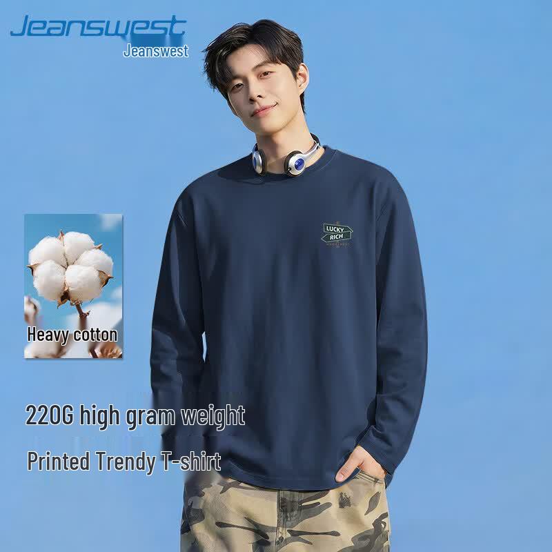 Jeanswest Men s Printed Long Sleeve Cotton T-Shirt 3XL