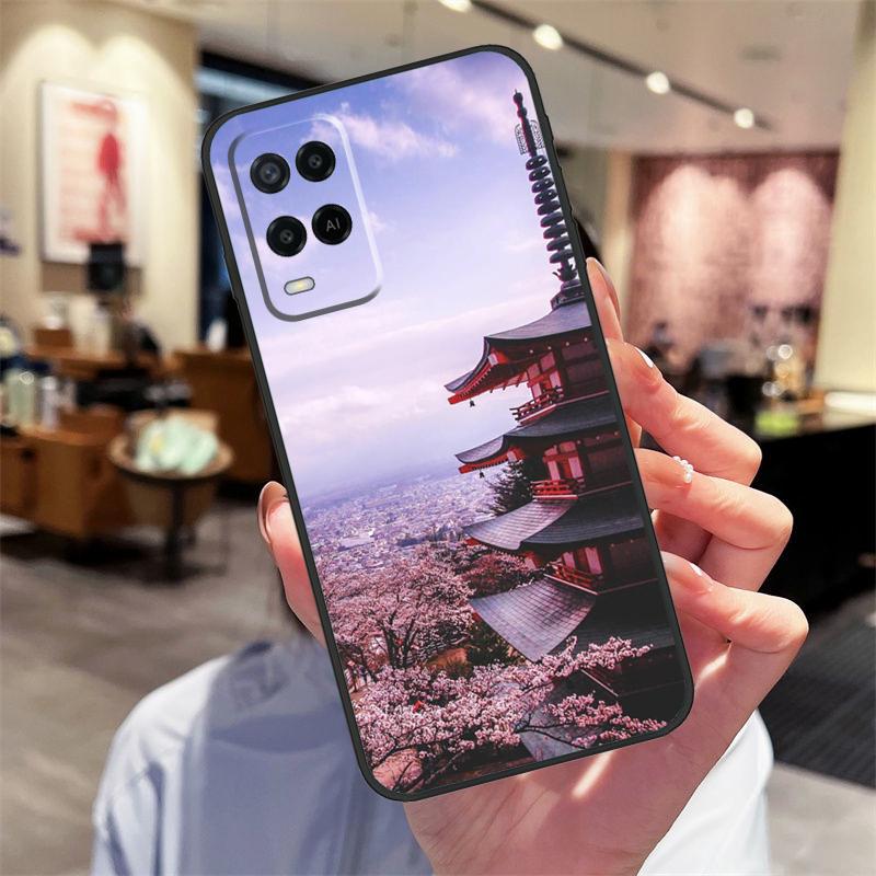Japanese Temple Kyoto Case For Oppo A94 A74 A54 A18 A38 A58 A78 A98 A40 A60 A80 A16 A76 A96 A15 A17 A77 A57S Cover
