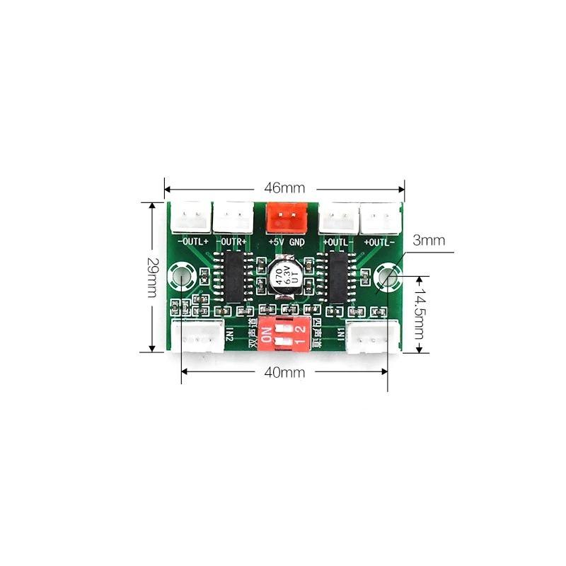 4*3W PAM8403 4 Kanäle Mini Digitaler Audioverstärker DIY Modul USB 5V Kleines Stereo-Verstärkerboard
