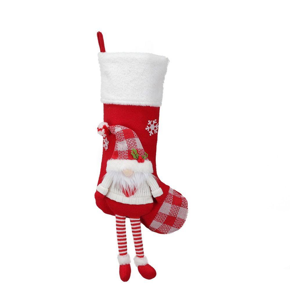 Three Dimensional Christmas Stocking Elderly Snowman Xmas Tree Hanging Ornaments  Fireplace