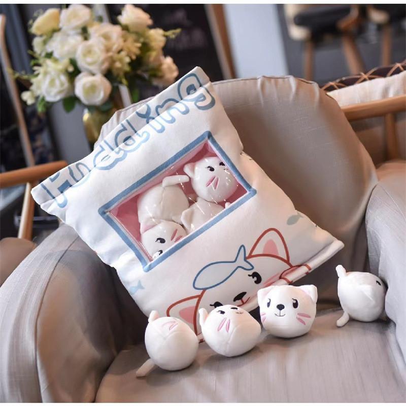 Cartoon Snack Bag Plush Pillow With Animal Shapes For Office Decor And Cozy Comfort