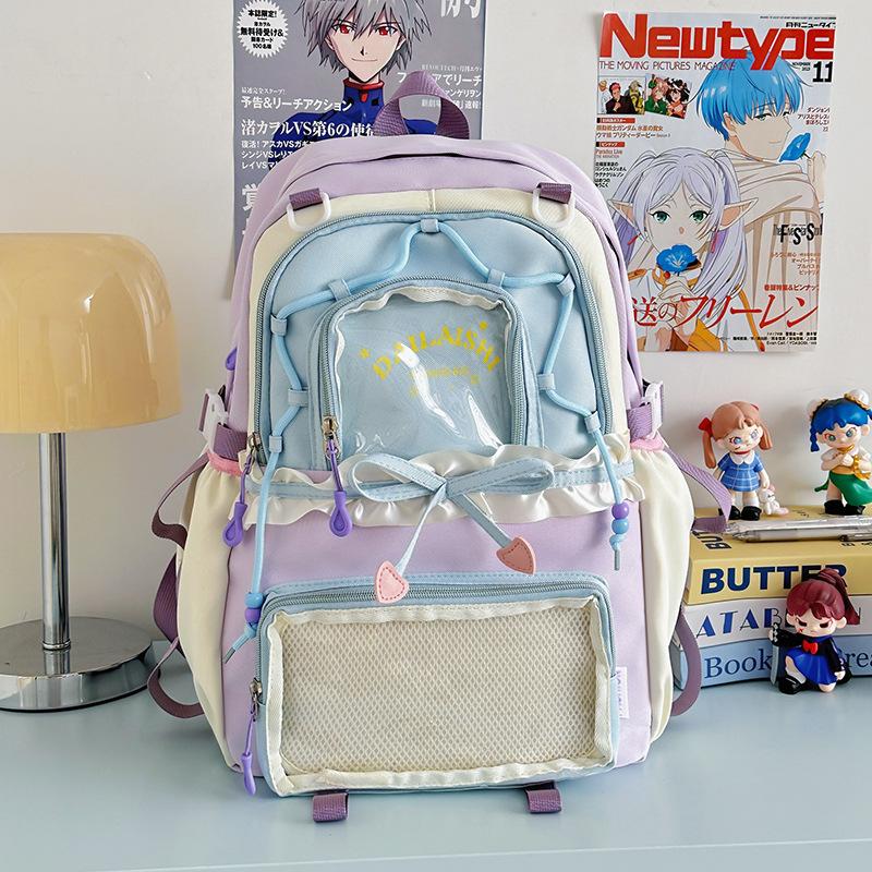 Single-shoulder Large-capacity Crossbody Bag, Transparent Pain Bag, Tote Student Super Cute Backpack