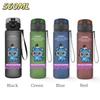 560ML KPop Demon Hunters Plastic Cartoon Pattern Water Cup Tall Superior Quality Children Outdoor Sports Drinking Water Bottle Birth Date Present