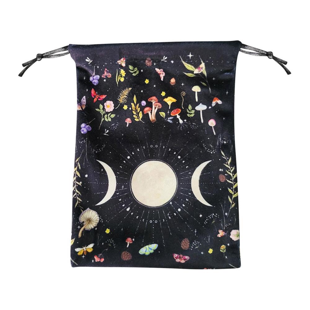 2026 Velvet Tarots Card Storage Bag Oracle Card Witch Divination Accessories Drawstring Package Tarot Cards Supplies