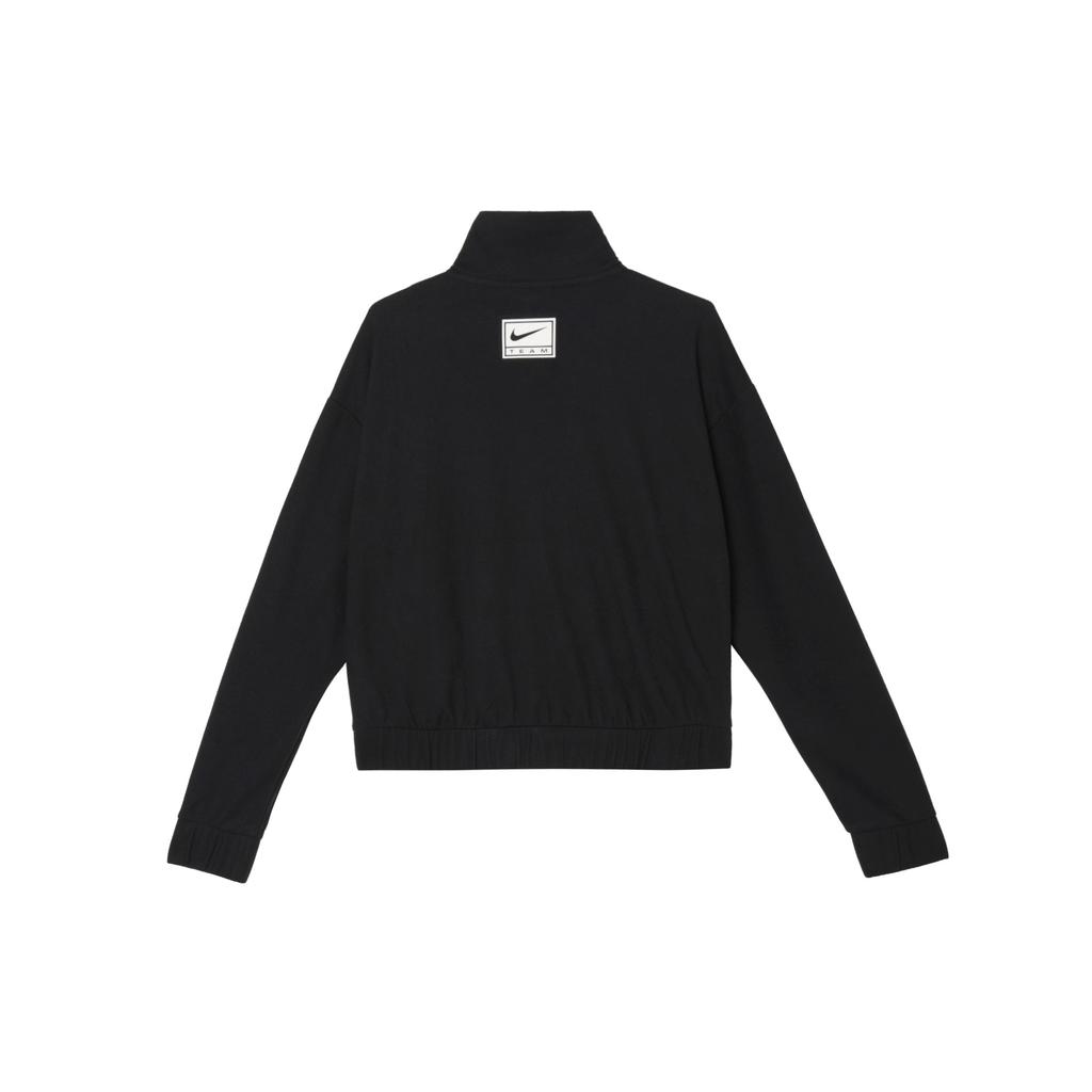 Nike Dri-Fit Swoosh Run Logo Print Zip-Up Stand Collar Jacket Women Jackets Black DQ6384-010