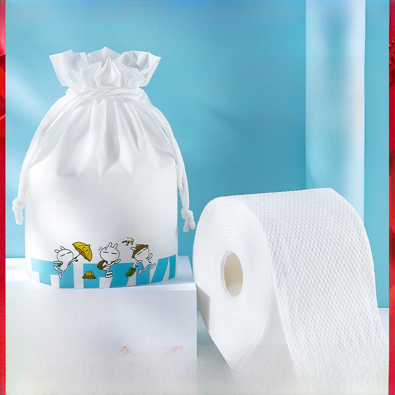 T Jianmei Chuangyan Jednorázové bavlněné ručníky na mytí obličeje - Měkké, silné perlové role pro čištění a odstraňování make-upu.