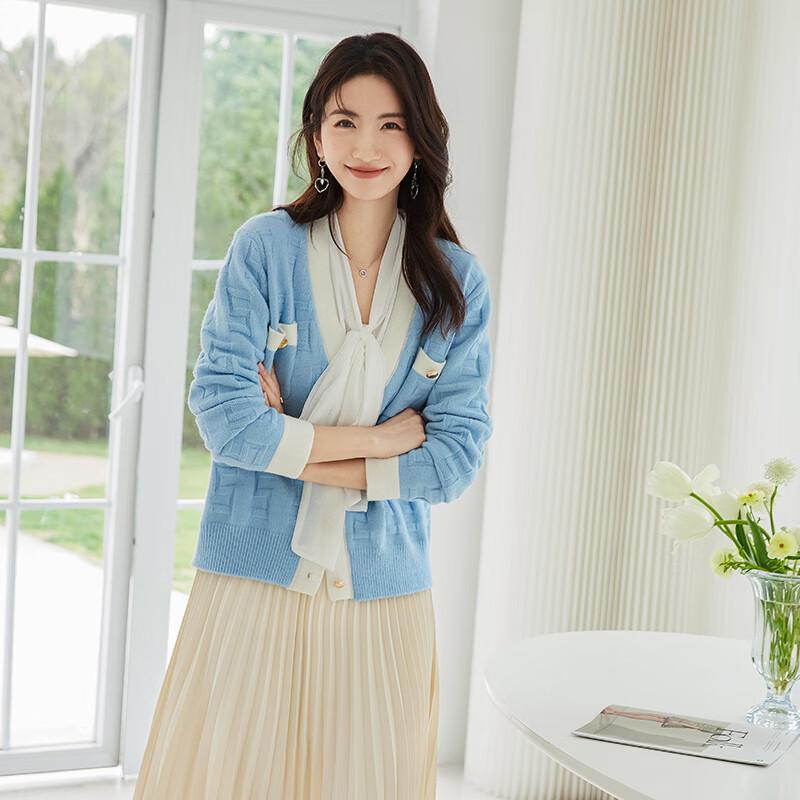 

VICTORIA&VERA Women s Color-block Soft Knit Long Sleeve Sweater XL