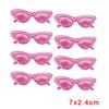 10PCS Wholesale Pink Bow Crown Lips Embroidery Patches For Clothing DIY Thermoadhesive Patches On Clothes Iron On Patch Backpack