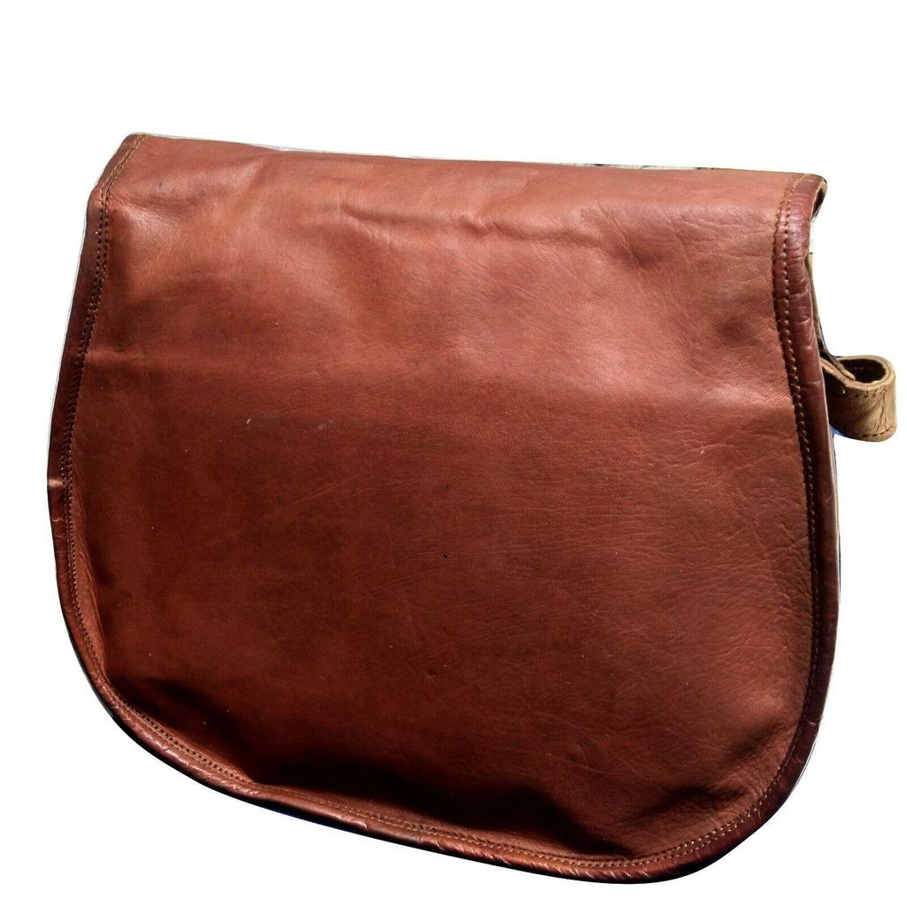 Damska torba vintage z prawdziwej skóry koziej, brązowa torba listonoszka na ramię