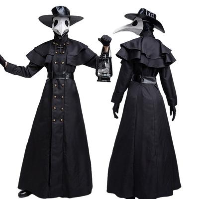 Halloween Medieval Steampunk Plague Doctor Diablo Reaper Beak Mask Couple Costume