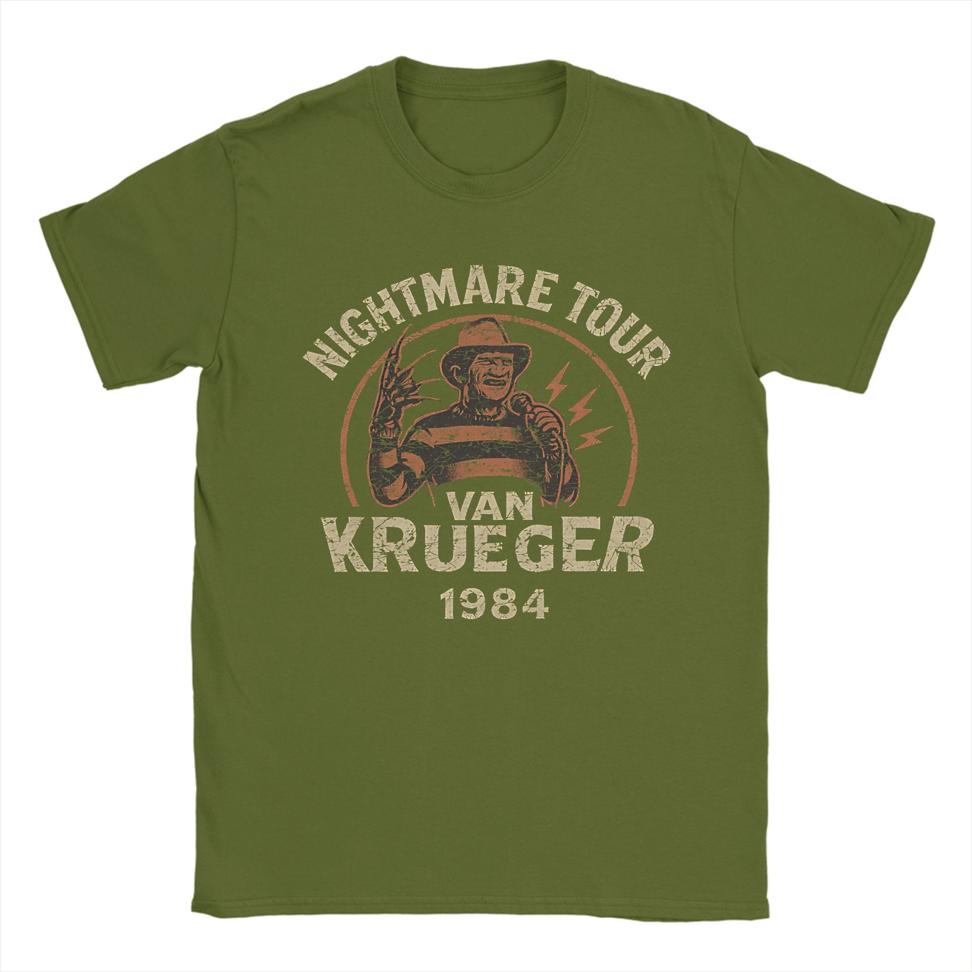 

Nightmares Freddys Kruegers Cotton T Shirt For Male Summer Y2K Basic T Shirts O Neck Harajuku Tee Shirt Big Size Tops 4XL