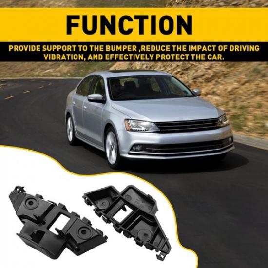 Front Bumper Support Retainer Bracket Set for 2011 2014 Volkswagen Jetta Pair 2x