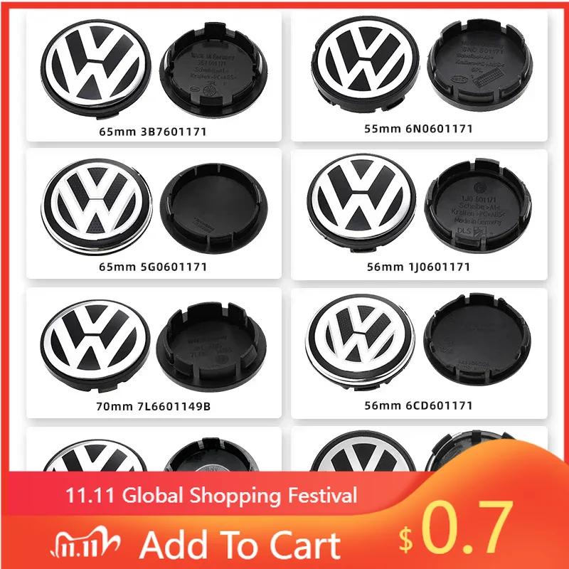 For VW New 4Pcs 56/65/66mm Car Wheel Center Hub Caps Cover Replacement Accessories For Volkswagen VW R GTI Golf 5 7 Caddy Pass