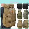 80l Outdoor Military Camping Hiking Trekking Canvas Backpack With Breathable Mesh Shoulder Straps And Large Capacity