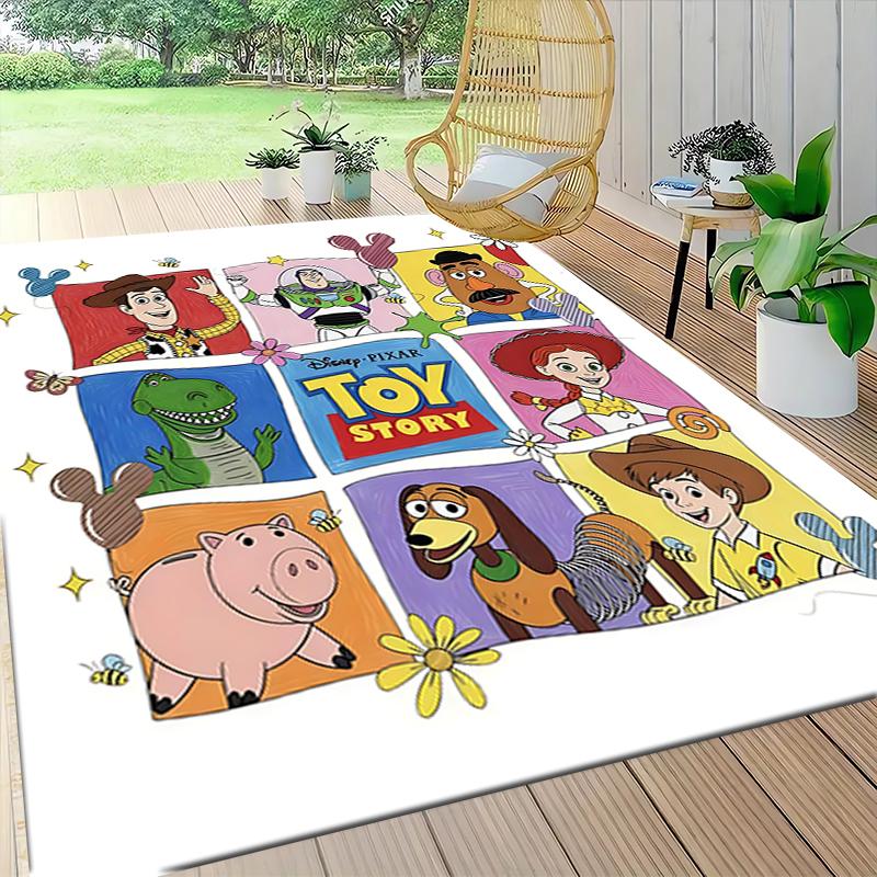 Toy Story Characters Carpet Rug Soft Washable Antislip Home Living Room Sofa Mats Personalized Christmas Rug
