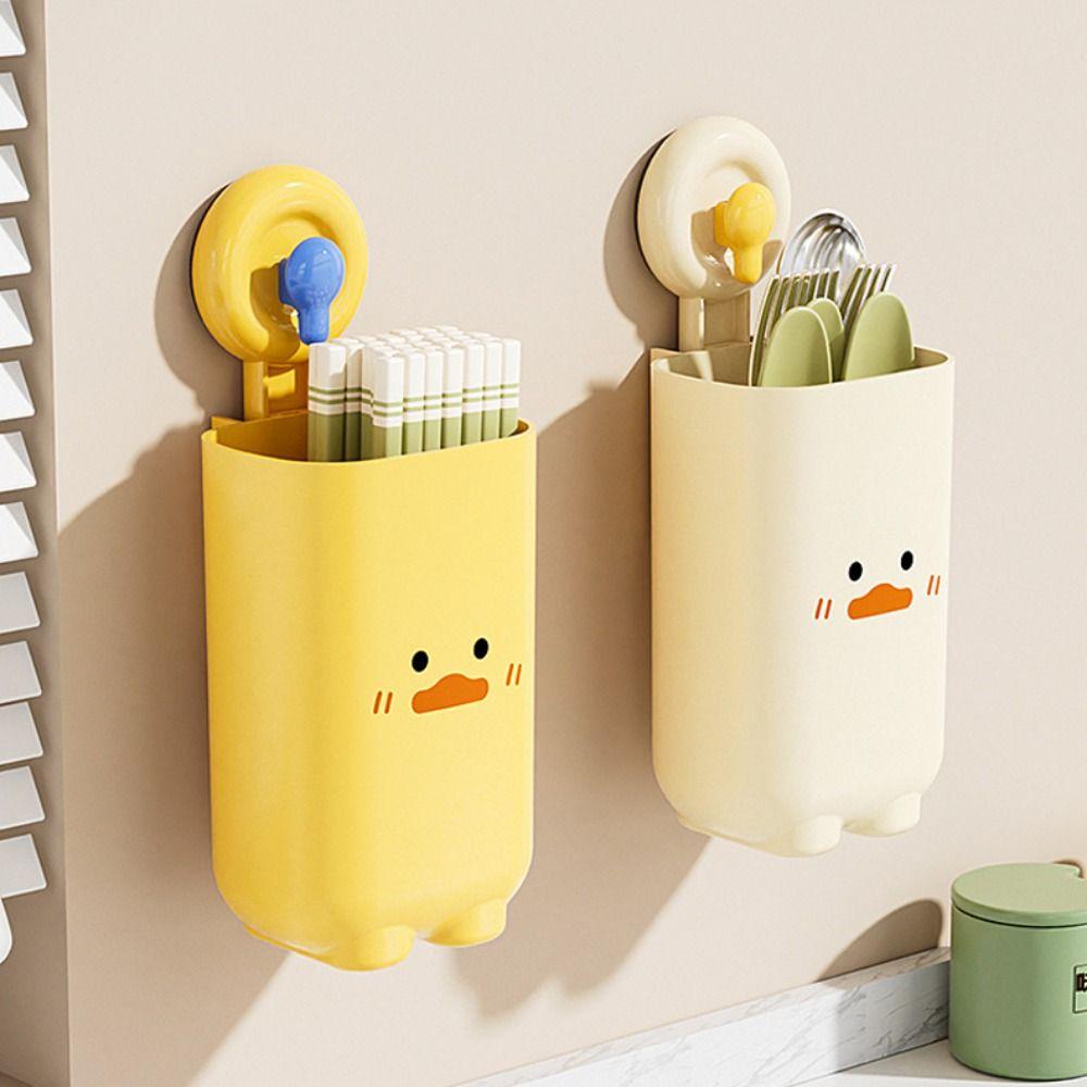 

Organizer Tableware Storage Rack Wall Mounted Spoon Holder Household білий