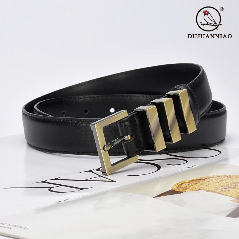 Women'S Belt Retro Pin Buckle Belt With Denim Suit Skirt Belt Simple