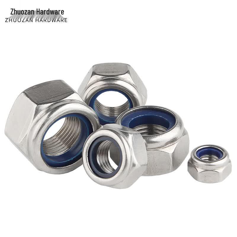 Zhuozan 304 Stainless Steel Nylon Self-Locking Nuts