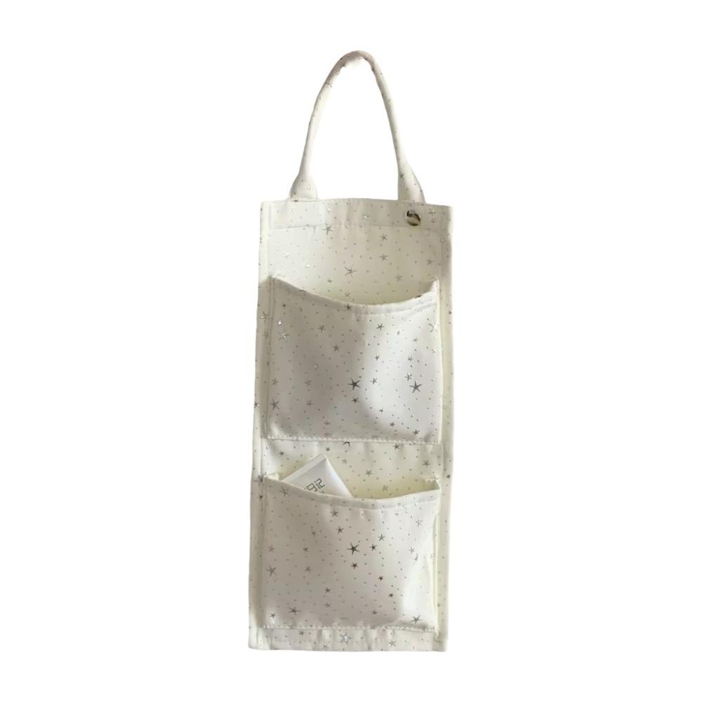 Soft Fabric Fabric Hanging Organizer Star Pattern Wall Hanging Pouch  Bedroom Storage