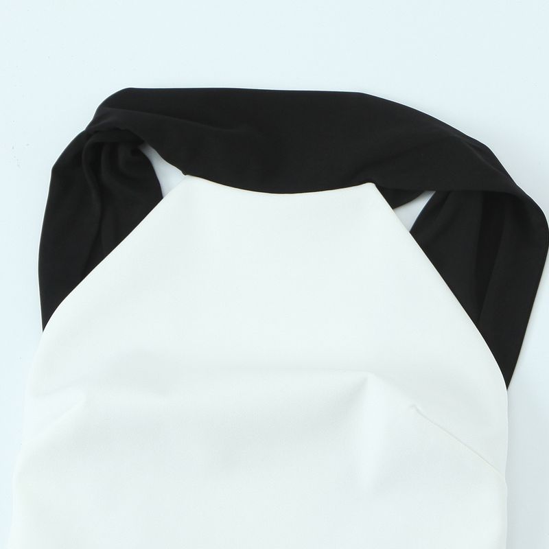 Kaslead New Arrival Women's Clothing Fashion Style Fashion Slim-Fitting Patchwork Short Halter Dress 3067339