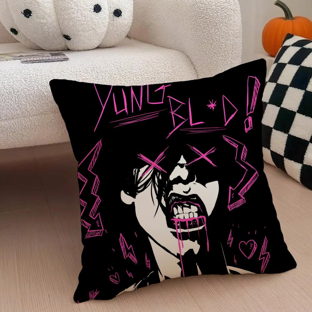 Hot Anime Punk British Singer YYungblud Cushion Cover Throw Pillow Cover Hidden Button Durable Polyester Chair Cushion