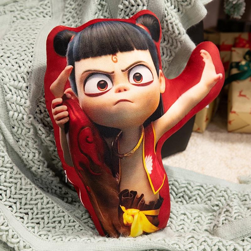 Devil Boy Nezha Printed Pillow Office Cushion Pillow Home Sofa Cushion Plush Toy