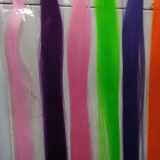 Perucas femininas atraentes, cor vívida, extensão de cabelo de longa duração