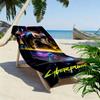 Cyberpunk Print Beach Towel, Large Soft Quick Dry Towel for Beach Camping Swimming